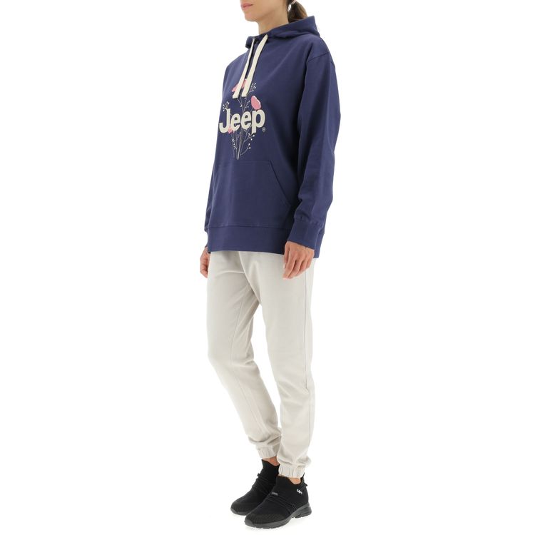 J WOMAN HOODED OVERSIZE SWEATSHIRT JEEP Botanical Print J22W