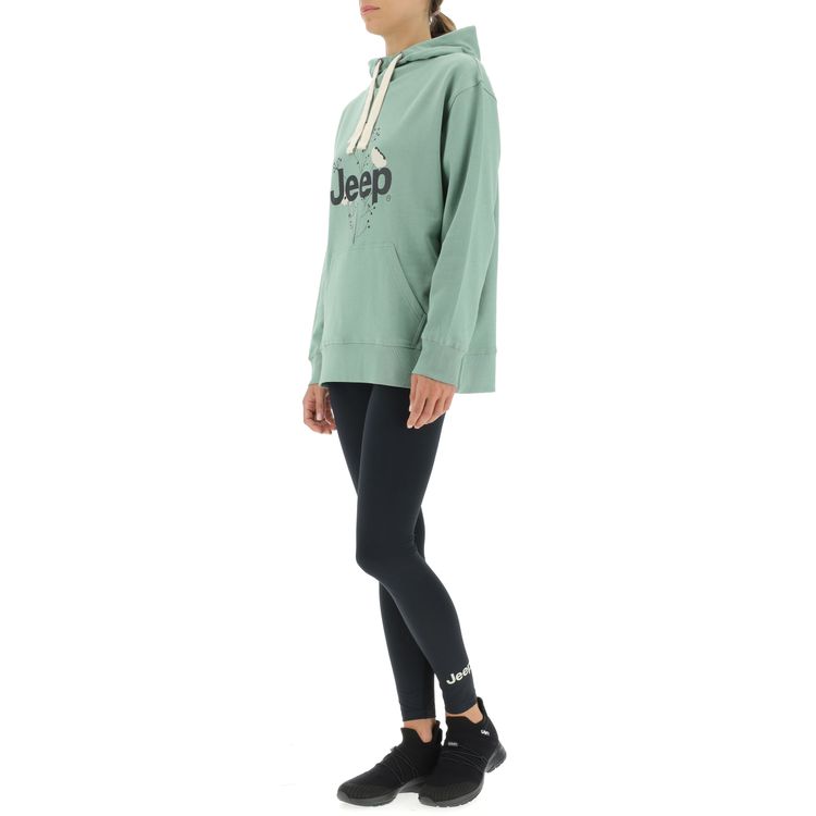J WOMAN HOODED OVERSIZE SWEATSHIRT JEEP Botanical Print J22W
