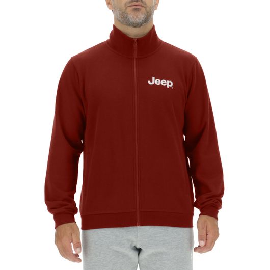 ★JEEP★ 430g heavy track half zip-up sweatshirt J MAN SWEATSHIRT HALF ZIP JEEP Small Embroidery J22W